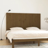Tăblie de pat pentru perete, maro miere, 204x3x110 cm, lemn pin, vidaXL