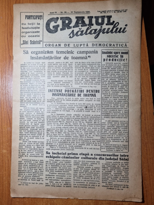 graiul salajului 16 septembrie 1949