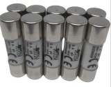 Set 10 sigurante 10x38 6A fuzibile cilindrice ceramica 500V AC gG, Omu System