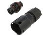 Conector alimentare AC tata 10mm2 CONFLLY, 500V, 50A, 3 pini, Negru