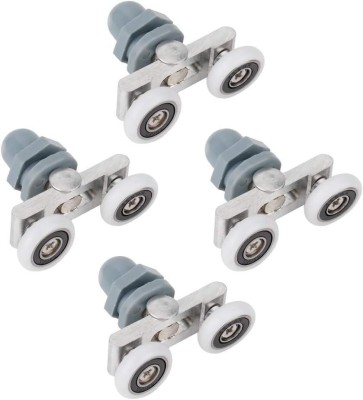 Set 4 role pentru usa glisanta dus, Jormftte, Sticla, 23mm, Gri/Alb foto