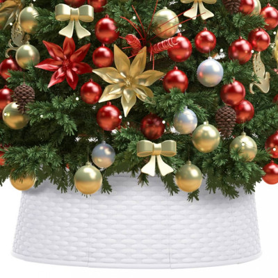 vidaXL Fustă brad de Crăciun, alb, &amp;Oslash;65x19,5 cm foto
