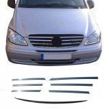 Ornamente Inox Grila Fata Mercedes Vito W639 2004-2010 Cromate Set 7 Bucati