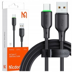 Mcdodo Usb-C Cablu De &Icirc;ncărcare Rapidă Pentru Samsung Xiaomi Tip C 6A 100W 1M Led Negru