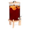 Dozator Bauturi Sticla Navaris 7L cu Robinet si Stand, Maro/Transparent - Universal