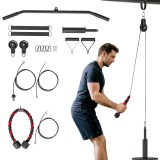 SPORTNOW Sistem de Scripeți pentru Sala de Sport, Scripeți pentru Sala de Acasă, Mașină LAT Pulley pentru Antrenament Bicepși și Tricepși, Atașament p