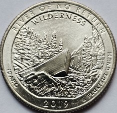 25 cents / quarter 2019 USA, Idaho, River of no return, unc, litera D foto
