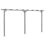 Pergola de gradina, gri, 400 x 40 x 205 cm, lemn de pin tratat