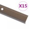 Profile trepte &icirc;n formă de L, 15 buc., maro, 90 cm, aluminiu