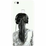 Husa silicon pentru Huawei P10 Lite, Girl With Headphone