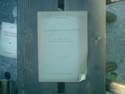 Contributii eminesciene II O, mama... - Augustin Z. Pop foto