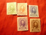 Serie mica Honduras1903 UPU General S.Guardiola , 5 val. stampilate