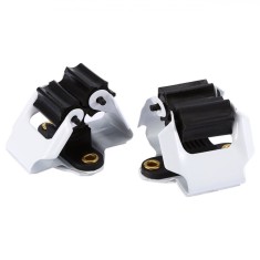 Clema Fixare Scule Perete, Set 2 Bucăți, Metal și Plastic, Alb și Negru