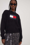 Tommy Jeans pulover femei, culoarea negru DW0DW17248
