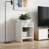 vidaXL Suport pentru plante cu raft Alb 30 x 30 x 40 cm Lemn prelucrat 899610