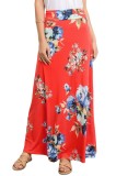K594-19 Fusta lunga stil maxi, cu imprimeu floral