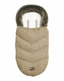 Sac de iarna Kikkaboo pentru carucior 95x45 cm Luxury Fur Dots Beige