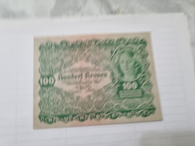 bancnota austria 100 kr 1922 foto