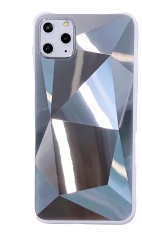 Huse telefon cu textura diamant Iphone 11 Pro Max , Argintiu