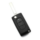 Citroen / Peugeot 307 - Carcasa tip cheie briceag 3 butoane, lama VA2-SH3, cu suport baterie, buton portbagaj, Carguard