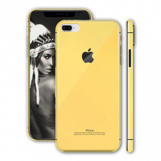 Husa telefon Folie Apple Iphone 8 Plus ofera protectie Ultrasubtire Deluxe Folie Protectie Gold foto