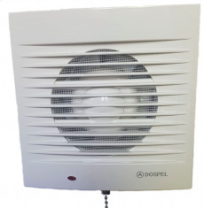 Ventilator Dospel 100mm New Generation, perete sau tavan, intrerupator pe lant sau direct la intrerupator, plasa anti insecte, 20w foto