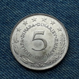 2o - 5 Dinara 1980 Iugoslavia, Europa