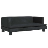 Cumpara ieftin Canapea pentru copii, negru, 80x45x30 cm, catifea