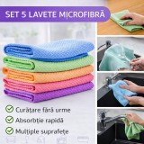 Cumpara ieftin SMARTECH Lavete Microfibra Magice, Set 5 Bucati, 25x25cm, Multicolor, Curatare Universală, Absorbante, Reutilizabile