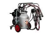 Aparat de muls vaci Melasty galvanizat, bidon aluminiu 40 litri, 2 posturi( ungere)