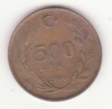 Turcia 500 lire 1990