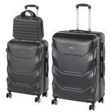 TraveLux Max X gurul&oacute;s bőr&ouml;nd szett fekete