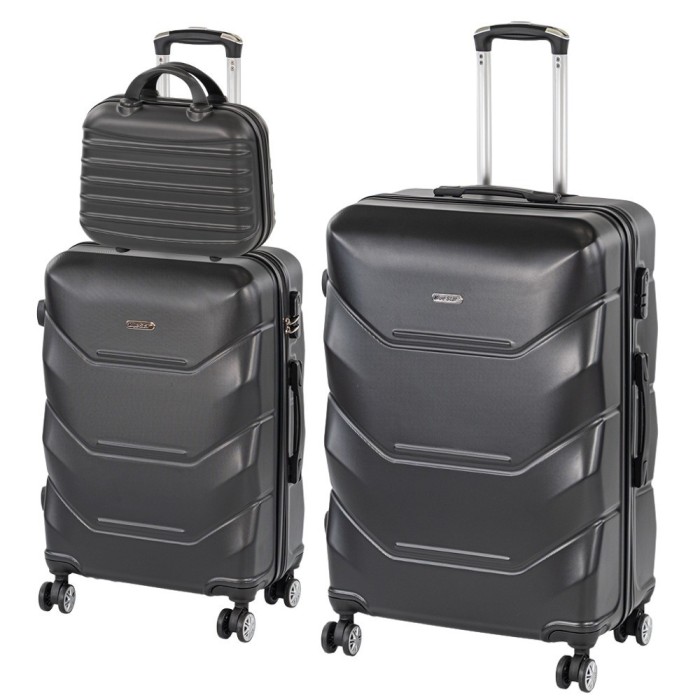 TraveLux Max X gurul&oacute;s bőr&ouml;nd szett fekete