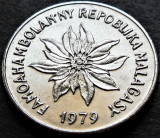 Cumpara ieftin Moneda exotica 2 FRANCI KIROBO- MALAGASY MADAGASCAR, anul 1979 *cod 3848 B, Africa