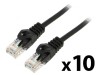 Patch cord U/UTP 6 litat CCA PVC negru 0,25m 26AWG, Lanberg