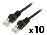 Patch cord U/UTP 6 litat CCA PVC negru 0,25m 26AWG, Lanberg