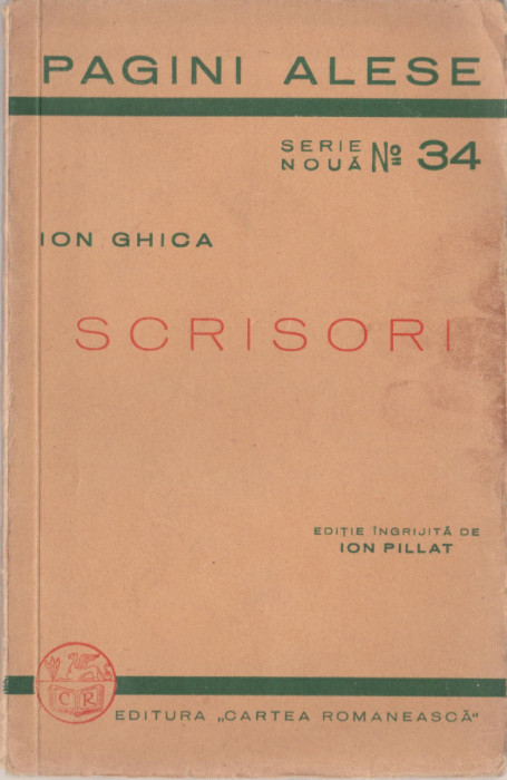 Ion Ghica - Scrisori (editie Ion Pillat)