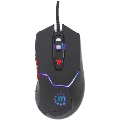 Mouse Gaming 176071 Manhattan, USB, 6 butoane, 2400 DPI, iluminare LED foto