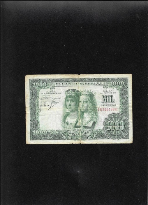 Spania 1000 1.000 pesetas 1957 seria3295294 uzata