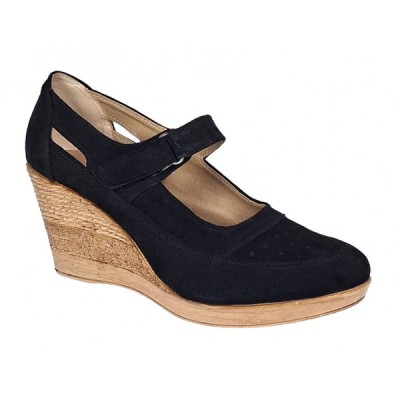 OFERTA marimea 40 -Pantofi dama din piele naturala velur, negri, foarte comozi - LP9154NVEL2 foto