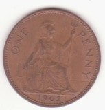 Marea Britanie 1 penny 1962 -without &#039;BRITT:OMN&#039;., Europa