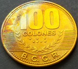 Cumpara ieftin Moneda exotica 100 COLONES - COSTA RICA, anul 2007 *cod 35 - patina curcubeu, America Centrala si de Sud