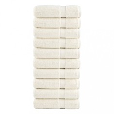 vidaXL Prosoape de duș premium SOLUND 10 buc. crem 70x140 cm 600 gsm