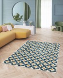 Cumpara ieftin Covor Premium Belgian Model Monaco 23525-350, Marime 123 x 170 cm, Albastru, Antialergic, Polipropilena, Living, Dormitor, Sufragerie, Birou