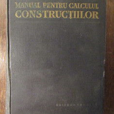 MANUAL PENTRU CALCULUL CONSTRUCTIILOR