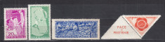 ROMANIA 1957 LP 434 a AL VI-lea FESTIVAL MOSCOVA 1 LEU CU VINIETA IN ROMANA MNH foto