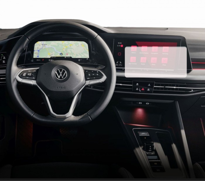 Folie Mata de protectie display, Duragon, pentru Navigatie Volkswagen Touareg 2019-2021 si Ceasuri de bord, din silicon