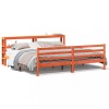 VidaXL Cadru de pat fără saltea, maro ceruit 200x200 cm lemn masiv pin 3305848