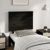 Tăblie de pat, negru, 79x6x82,5 cm, lemn masiv de pin, vidaXL