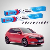 Cumpara ieftin Ștergătoare Skoda Fabia III NJ3 2014-2021 | Set Față Flat &ndash; TeamCar&reg;